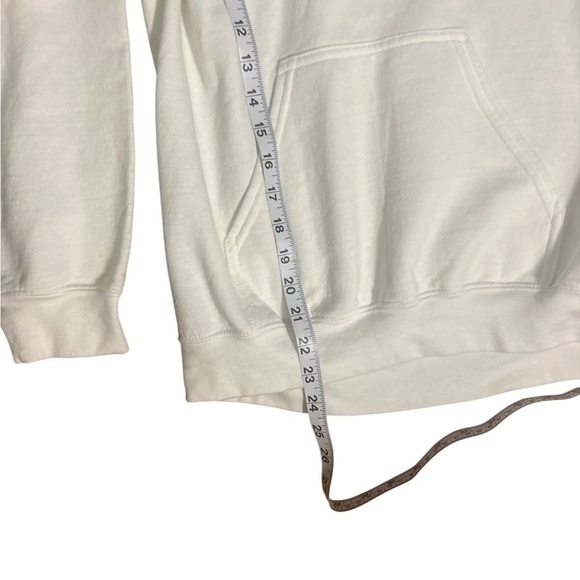 Jean-Michel Basquiat Hoodie White Medium Art Fishing Graphic Crown Unisex - Picture 3 of 5